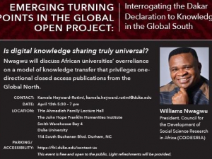 Emerging Turning Points in the Global Open Project - Interrogating the Dakar Declaration to Knowledge in the Global South
