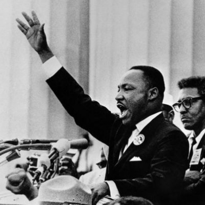 Martin Luther King, Jr. delivers his "I Have a Dream" speech on the National Mall in 1963